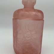 Pink vintage cotton pot in cracked glass paste Marcel Franck