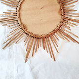 Rattan sun mirror 1960 - 50x50cm