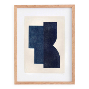 Peinture abstraite 30x40 - bleu