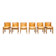 Beech and leather chairs by Ibisco Italia 1960