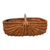 Large wicker basket with metal wire 58X36cm