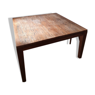 Table carré teck recylcé