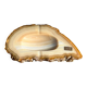 cendrier en agate - Vide-poche en tranche d'agate beige vintage  1960