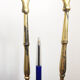 Pair of brass Italian Chiavari chairs