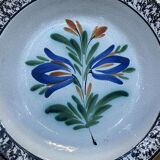 Plat XIXème faïence "cul noir"