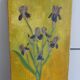 Nature morte aux iris huile sur toile milieu xxe siecle