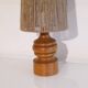 Swedish lamp in turned wood and rope, 1960