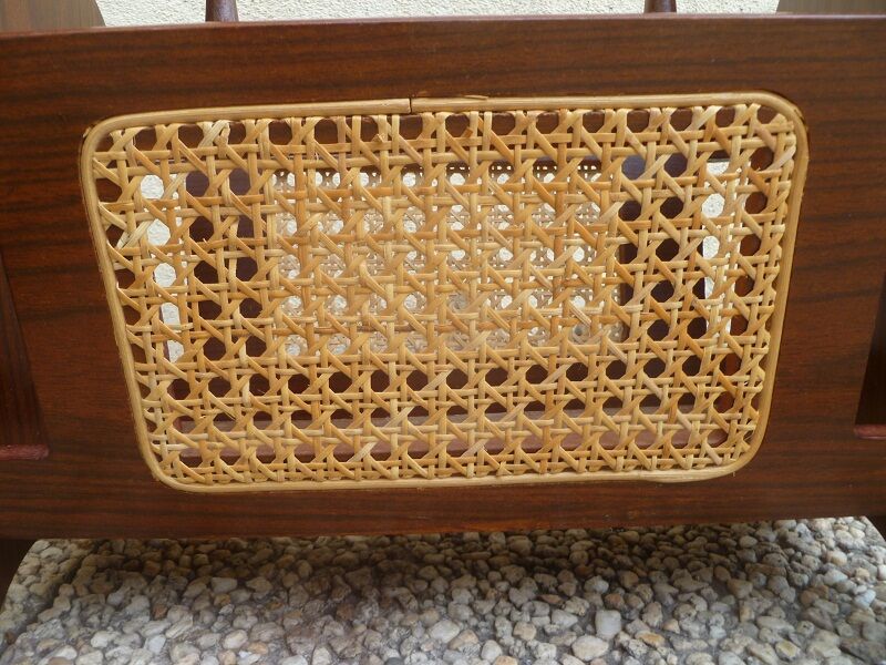 Porte-revues avec cannage vintage