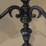 Pair of candlesticks in silver metal