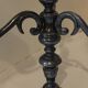 Paire de chandeliers en métal argenté