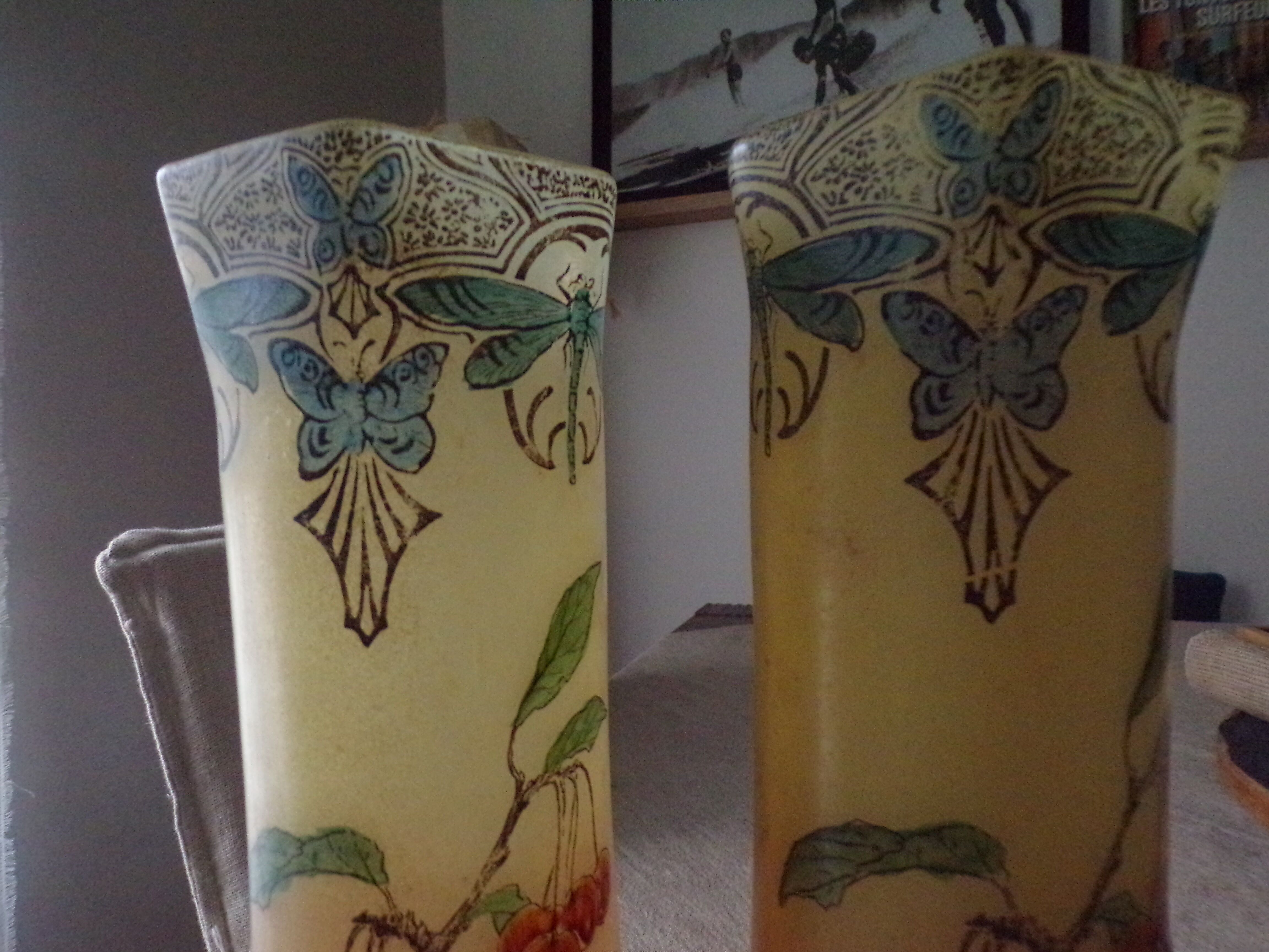 Paire de vases signés Leg pour Legras Selency