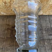 Vintage 1970s Moulded Glass Vase Made in France #D973
