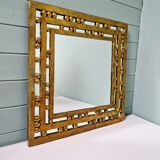 Brutalist mirror in solid bronze, 1970s