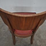 Vintage dining chairs in walnut, italy, 1930s, set of 6