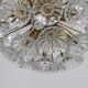 Space Age Sputnik ceiling chandelier/ceiling lamp with crystal flowers, Germany, 1970s