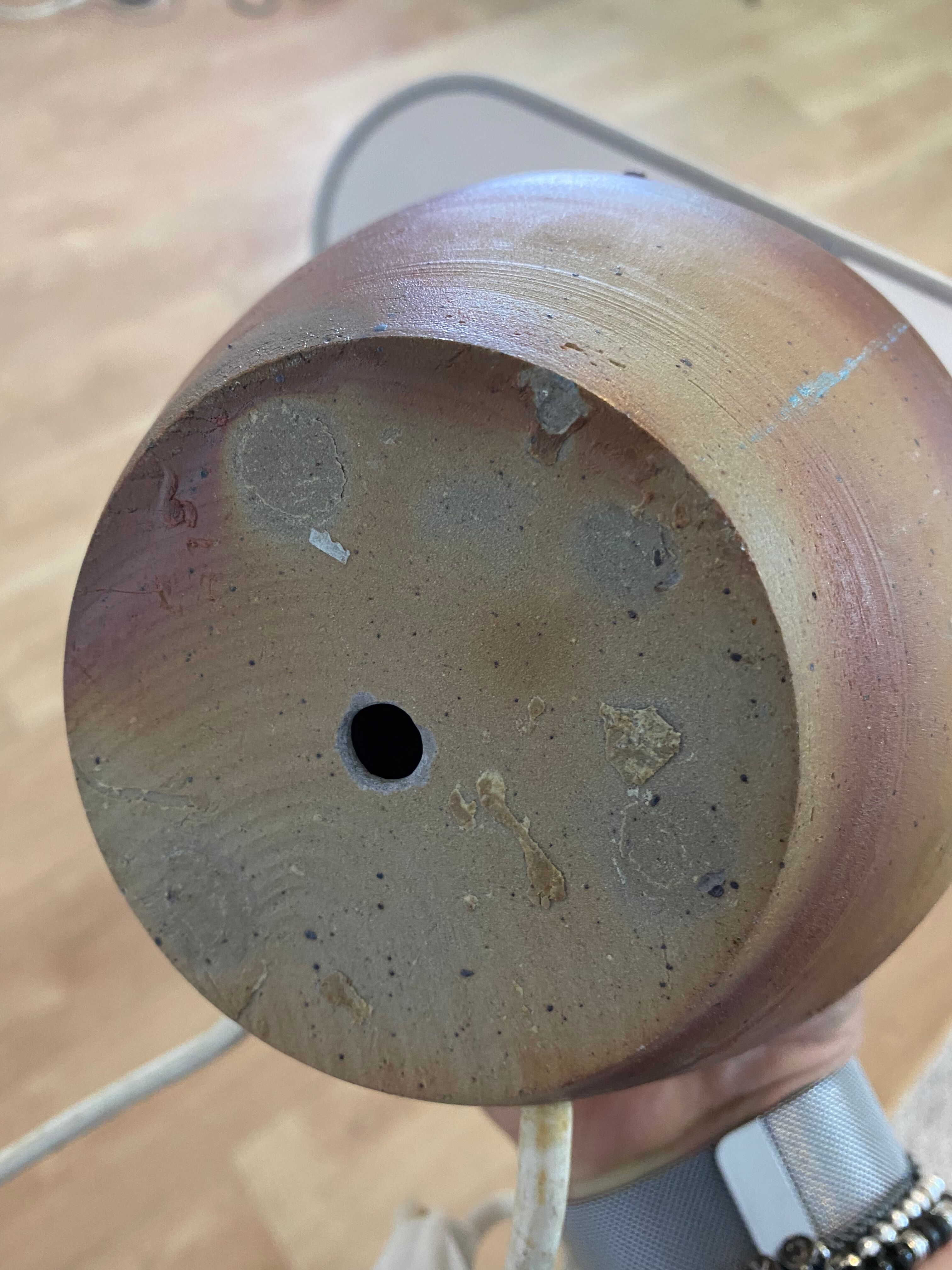 Vintage stoneware lamp