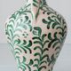 Spanish Revival Ceramic Table Lamp Pair from Granada, New Linen Lampshades