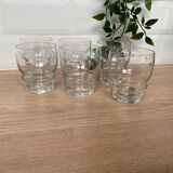 Set de 6 verres à vin en verre gravé