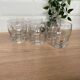 Set of 6 engraved glass wine glasses