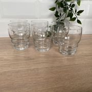 Set of 6 engraved glass wine glasses
