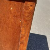 Art Deco oak and marble bedside tables