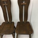 Set of 4 Belgian Brutalist Dining Chairs from De Puydt, 1970’s