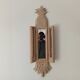 Miroir triptyque Art déco Ananas en bois sculpté