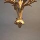 Lustre en bronze doré à 4 branches néoclassique, Circa 1940/1950.