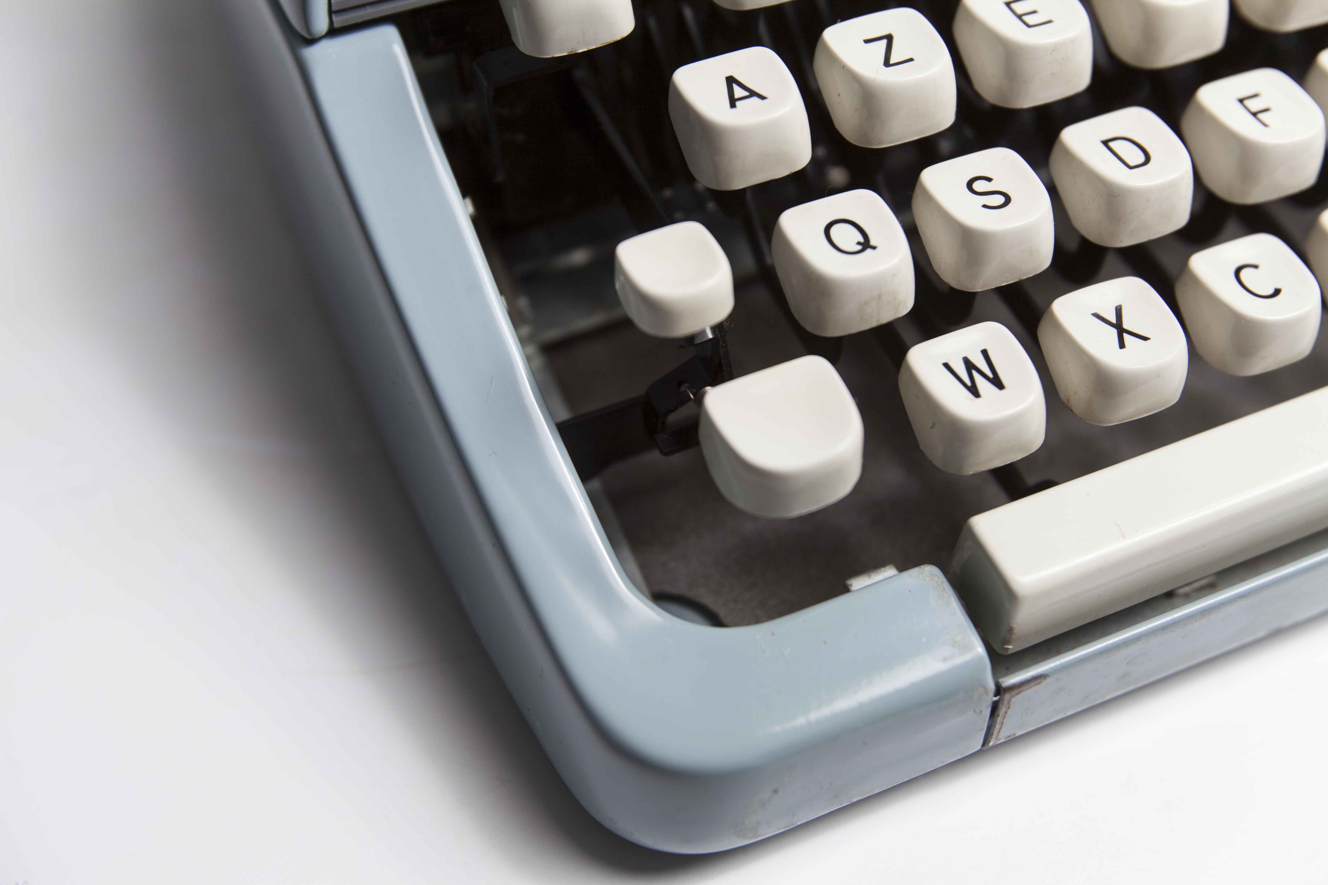 Sky Blue Brother Typewriter from 1980