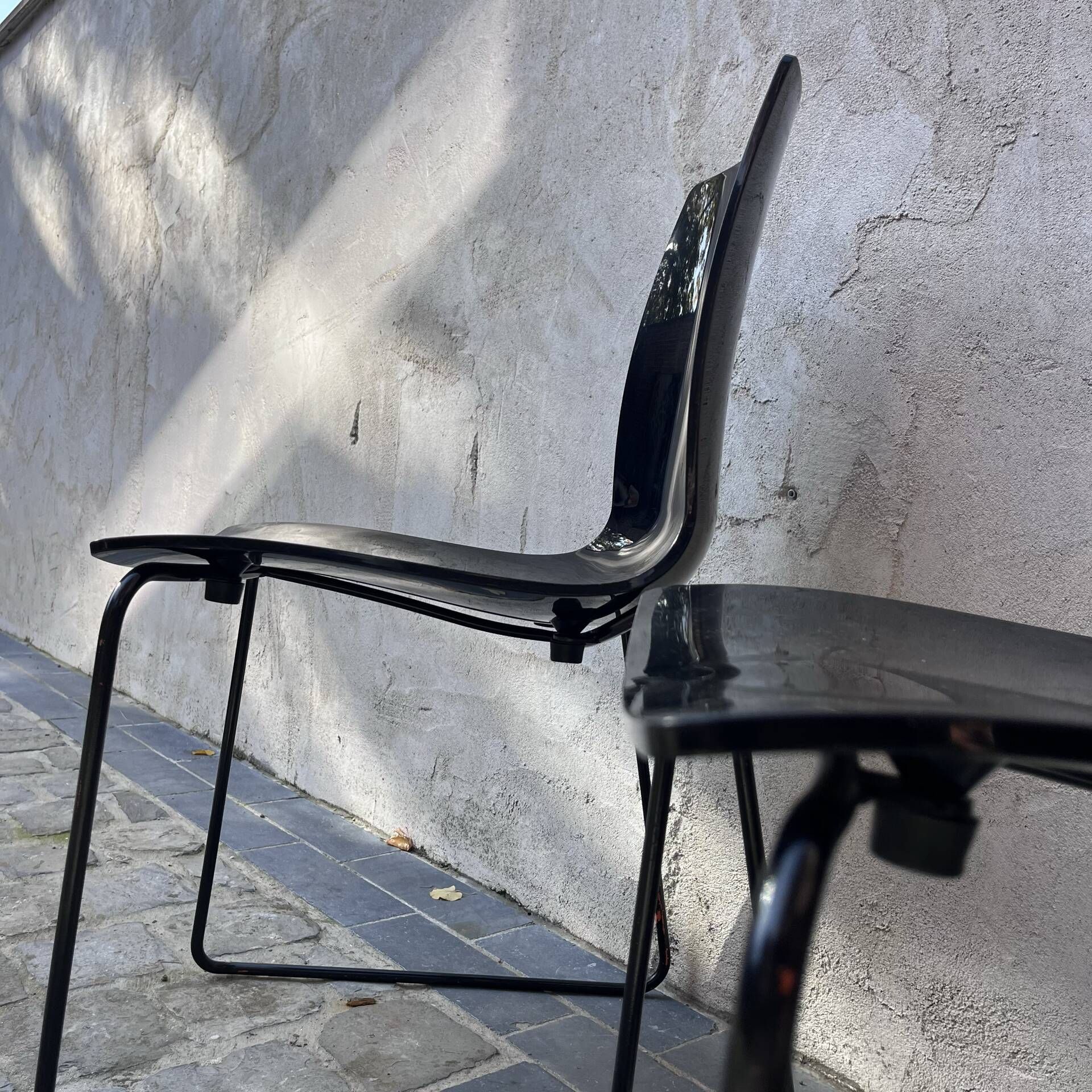 2 polycarbonate chairs 1980