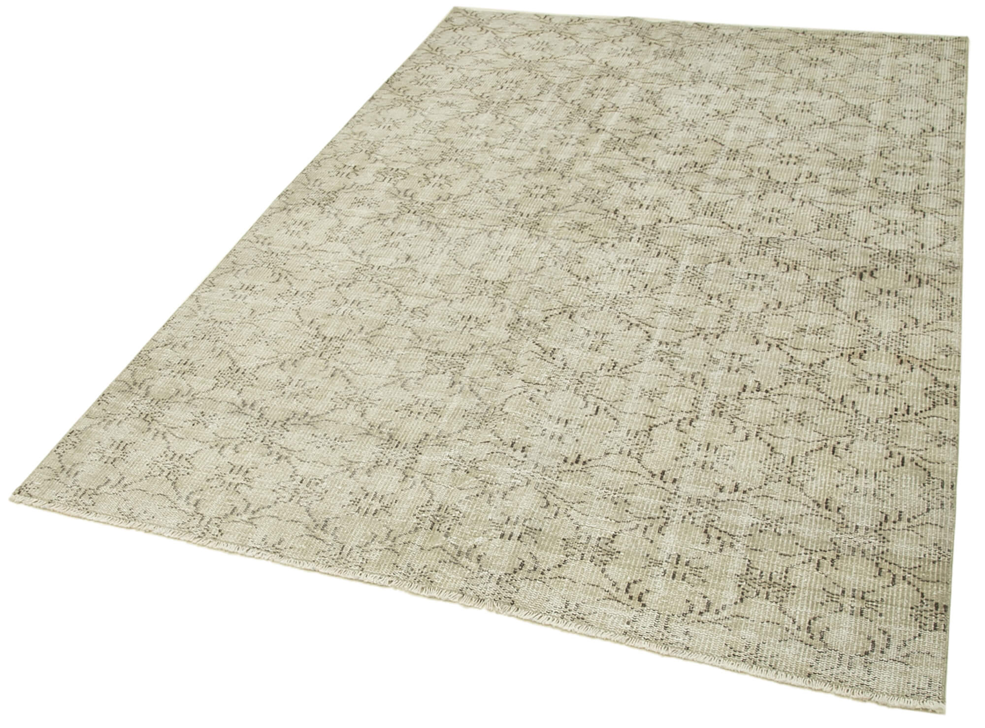 Handmade Decorative Oriental Beige Carpet 160 cm x 225 cm - 38916
