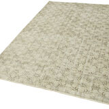Handmade Decorative Oriental Beige Carpet 160 cm x 225 cm - 38916