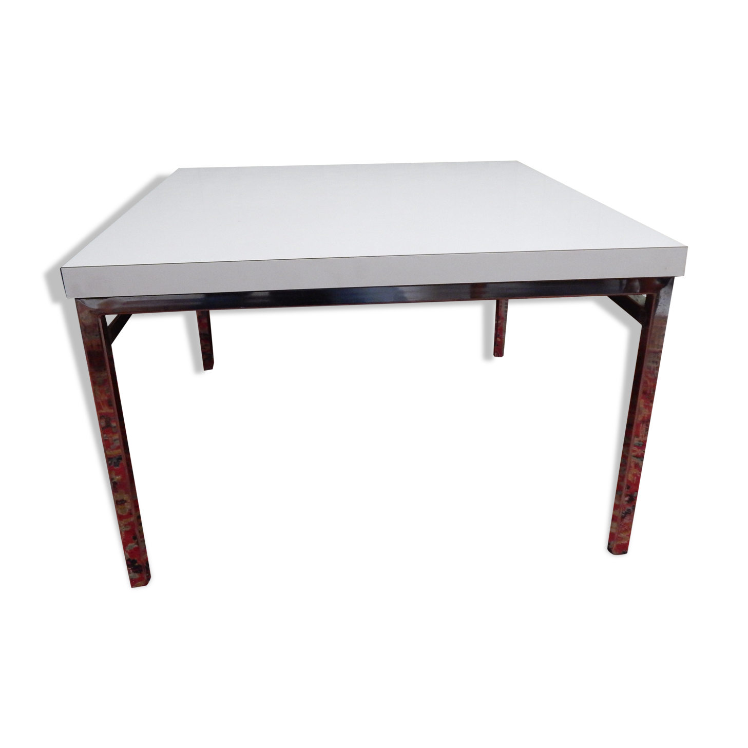 Vintage chrome coffee table design 70s