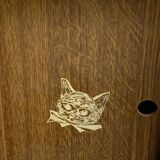 Large wardrobe for storing dolls' clothes and accessories, 2 sliding doors