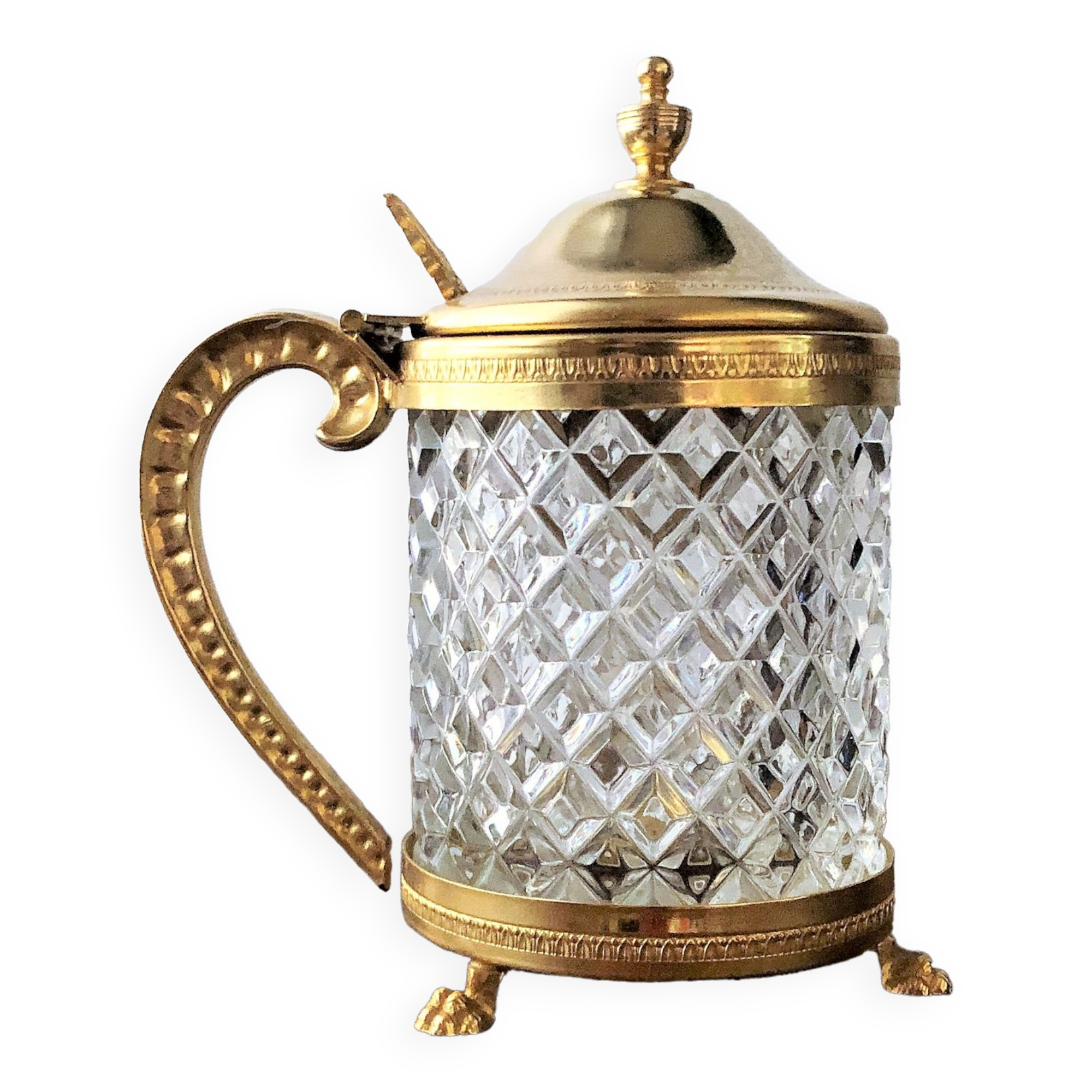 Candy box glass and brass