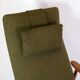 Set Of 2 Armchairs With Stool Made In Green Fabric & Teak By Alf Svensson For Fritz Hansen From 1960