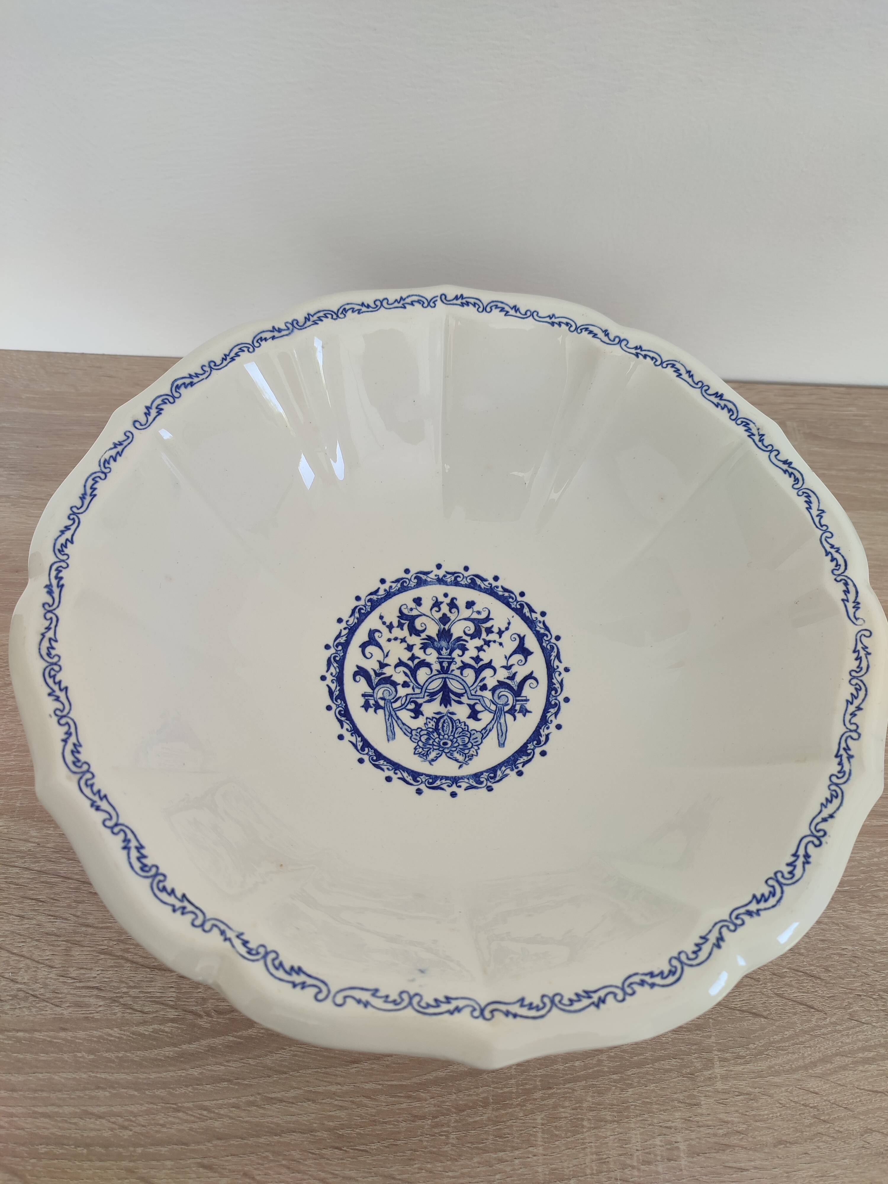 Old Faience Salad Bowl from Gien