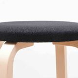 Alvar Aalto 64 stool in black and birch for Artek