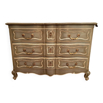 Commode arbalète style Louis XV patinée