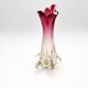 Murano Sommerso Vase Sculpture "Chambord" – Ruby Red & Champagne