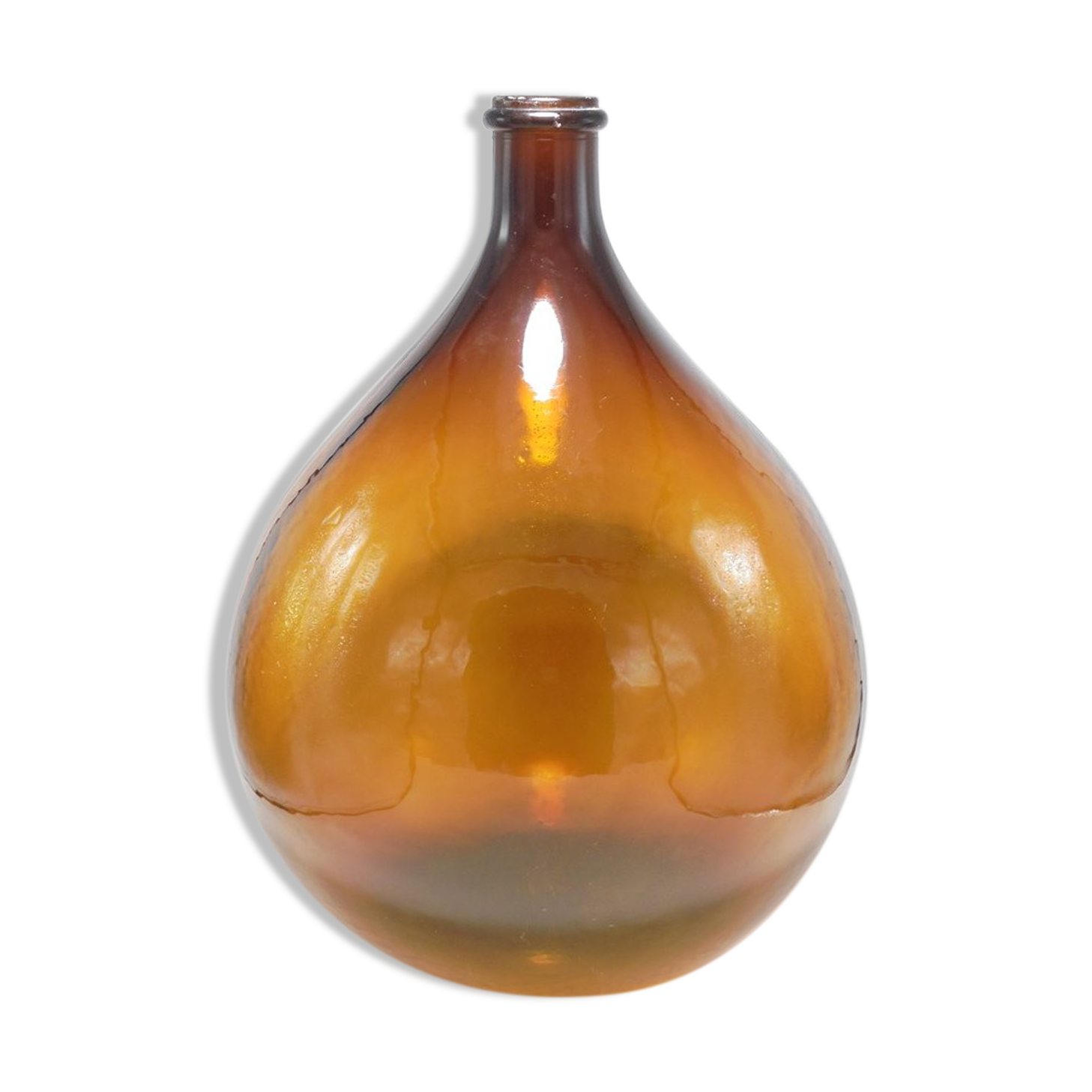 Demijohn in amber glass