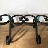 Double wrought iron wall hook