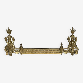 Andirons / Napoleon III Gilt Bronze Fireplace Adornment