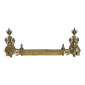 Andirons / Napoleon III Gilt Bronze Fireplace Adornment