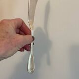 6 forks and 6 fish knives in silver-plated metal, Filet model 1950