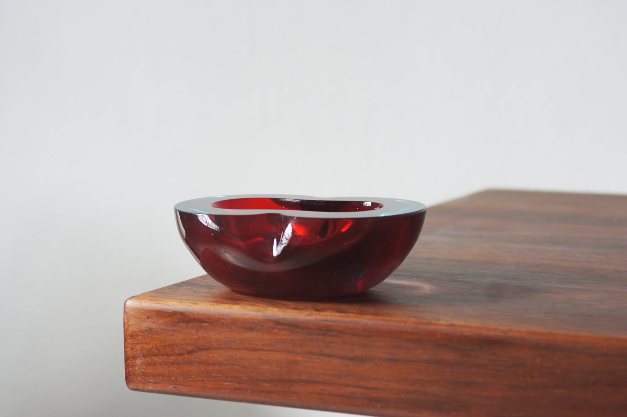 Vintage Italian Sommerso Murano Glass Ashtray, 1970s