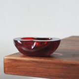 Vintage Italian Sommerso Murano Glass Ashtray, 1970s