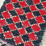 Moroccan carpet red/black - 76 x 253 cm