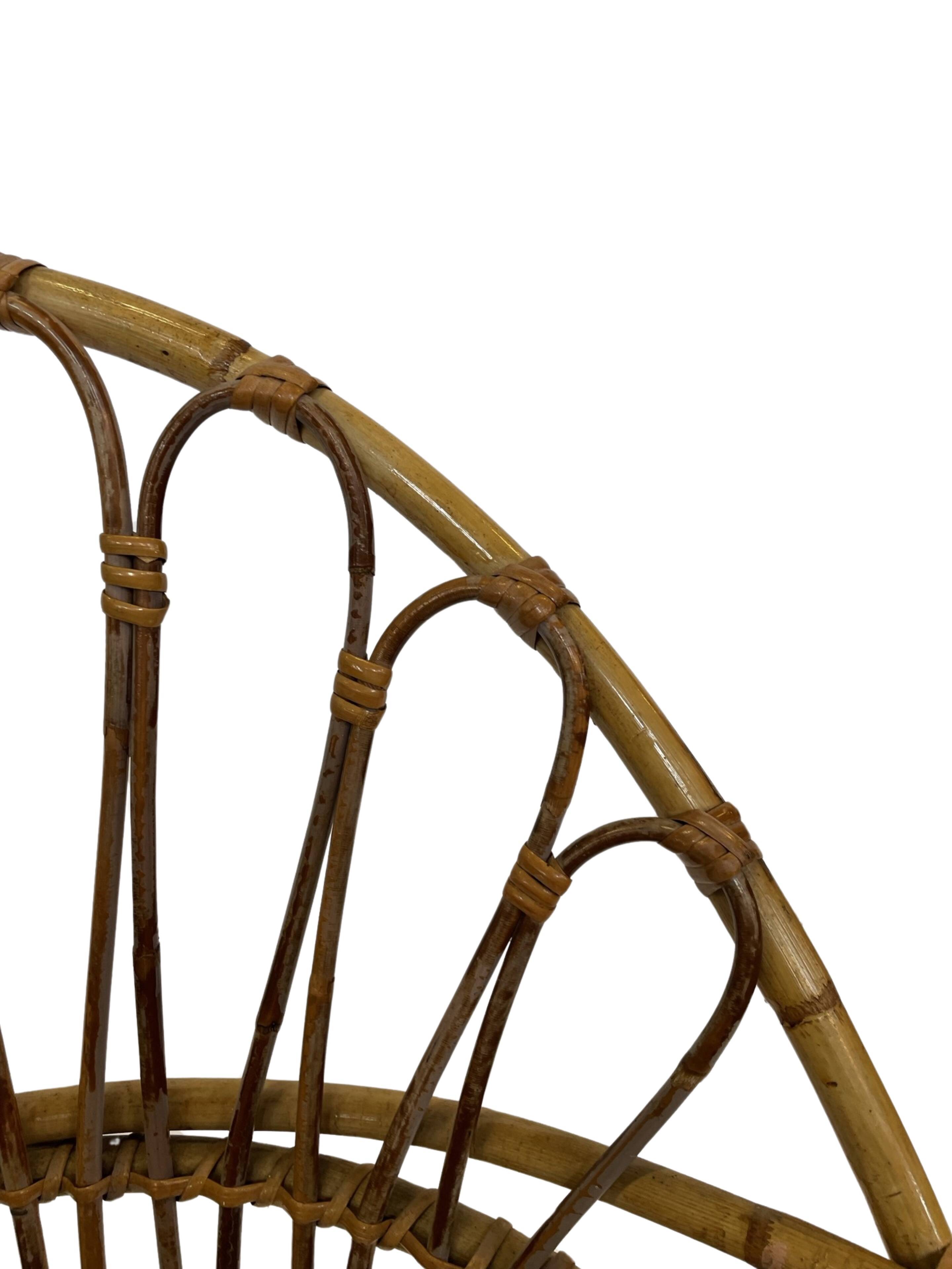 Rattan chair by Dirk van Sliedregt Rohe Noordwolde 1960 in the Netherlands