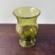 bougeoir en verre bullé vert biot années 60